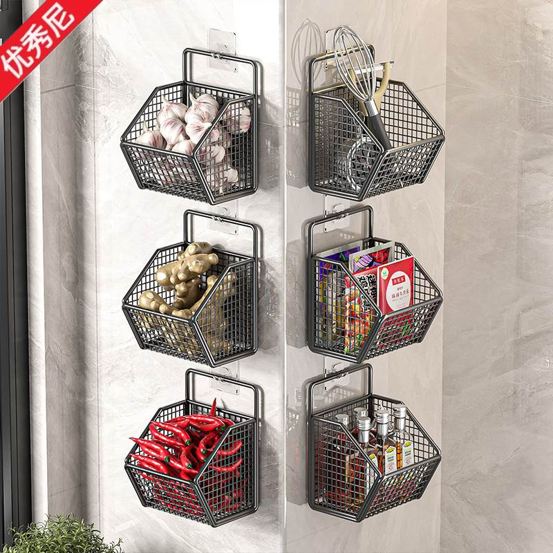 Home Essentials Bathroom Storage - Wall-Mounted Kitchen Storage Box Garlic Onion