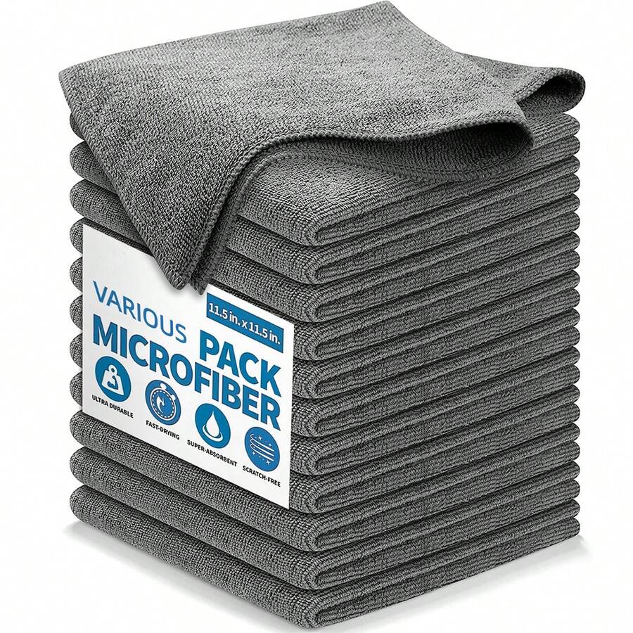 Home Kitchen Bathroom Cleaning - HYER KITCHEN Grey Cleaning Cloth Set,