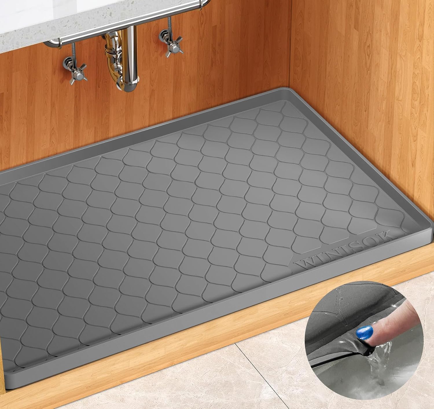 Winisok Silicone Under Sink Ma - Home Essentials Bathroom Storage review and price