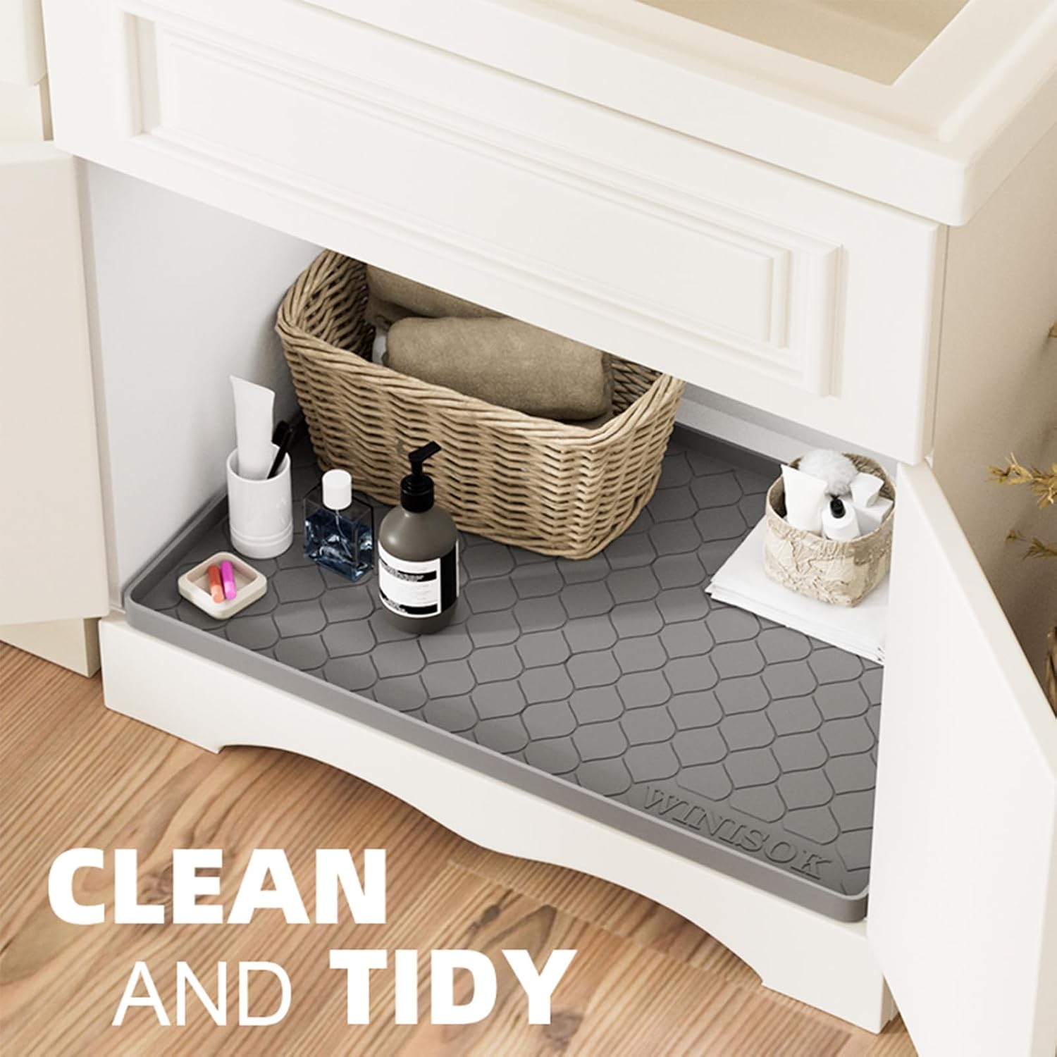 Winisok Silicone Under Sink Ma - Home Essentials Bathroom Storage review and price