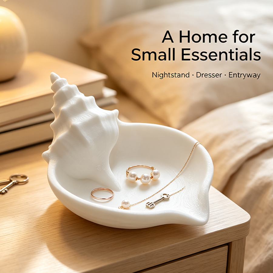 Nordic Style Matte White Conch - Home Essentials Bathroom Storage review and price