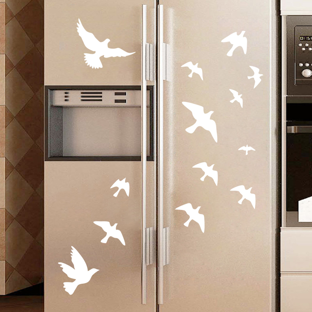 12Pcs/set Bird Wall Stickers H - Home Bathroom Floor Tiles review and price