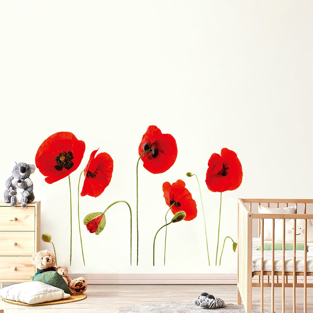 Colorful Flower Plants Wall St - Home Bathroom Floor Tiles review and price