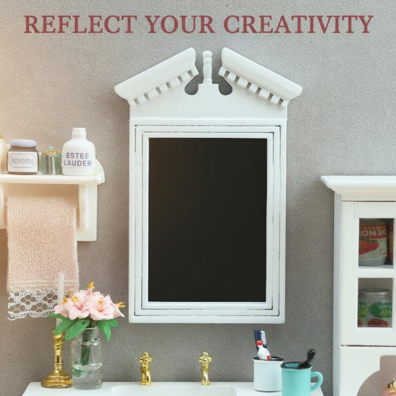 White Mirror Dollhouse Bathroo - Home Bathroom Scales review and price